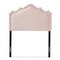 Baxton Studio Nadeen Light Pink Velvet Upholstered Twin Size Headboard 156-9339 - alternate 5